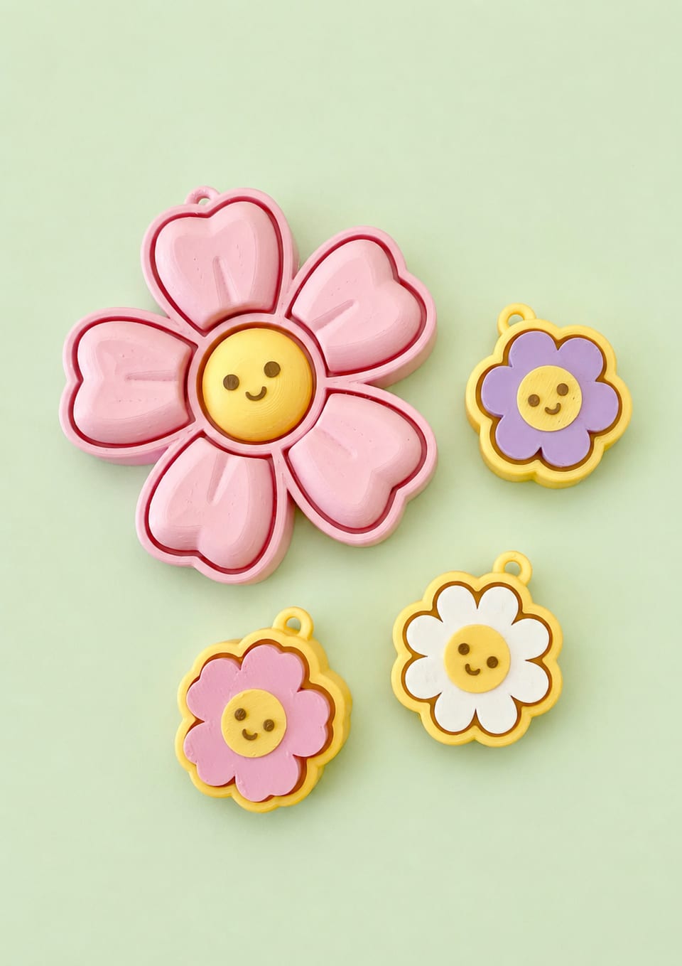 Flower Clicker Keychain